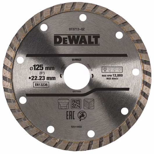 DEWALT Diamantskive for Tørrkapping, Turbo
